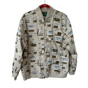 Liz Claiborne Liz Golf Vintage Graphic Zip Down Jacket Coat